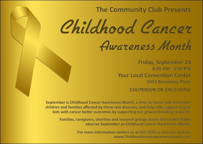 Childhood Cancer Awareness Month Postcard