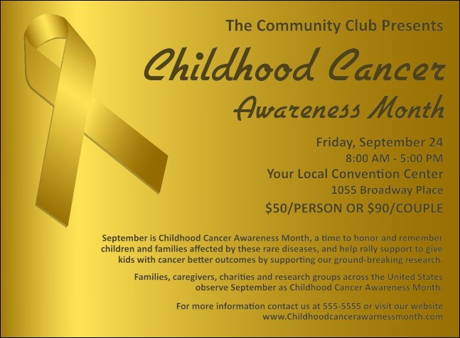 Childhood Cancer Awareness Month Invitation Product Front