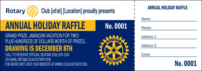 Rotary Standard Raffle Ticket