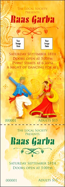Raas Garba Event Ticket Product Front