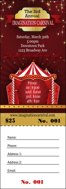 Red Tent Raffle Ticket