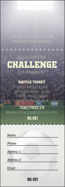 Soccer Stadium Raffle Ticket