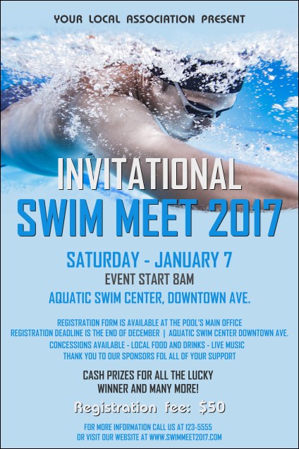 Swim Meet Poster Product Front