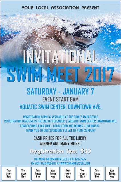 Swim Meet Image Poster Product Front
