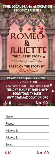 Romeo and Juliet Raffle Ticket