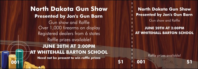 Gun Event Ticket Product Front