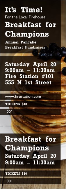 Pancake Stack Event Ticket Product Front