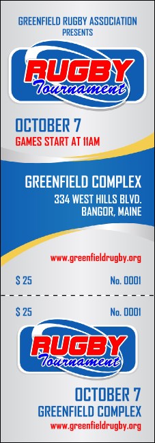 Rugby Tournament 2 Event Ticket Product Front