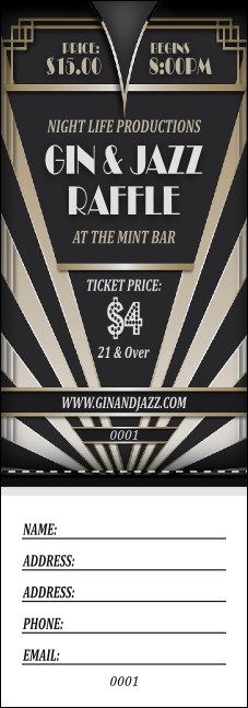 Roaring 20s Raffle Ticket