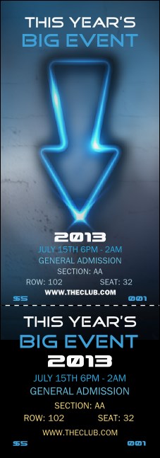 Night Club Neon Reserved  Event Ticket