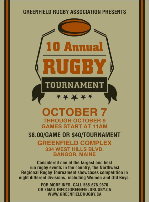 Rugby Tournament Invitation