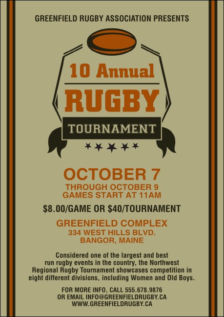 Rugby Tournament Postcard