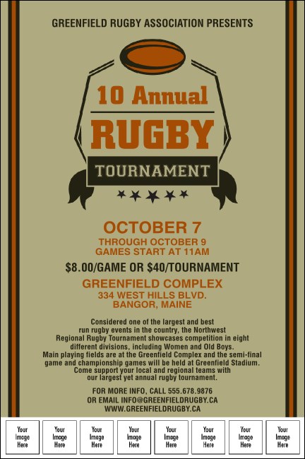 Rugby Tournament Image Poster Product Front
