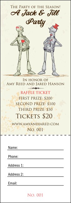 Robot Jack and Jill Raffle Ticket Product Front