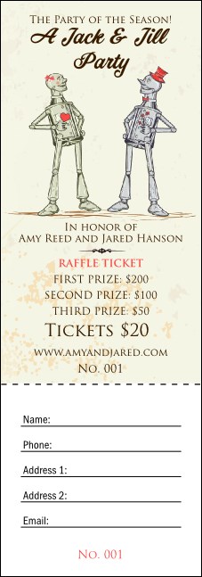 Robot Jack and Jill Raffle Ticket