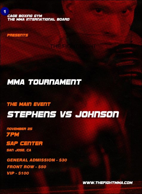 MMA The Fight Night Invitation