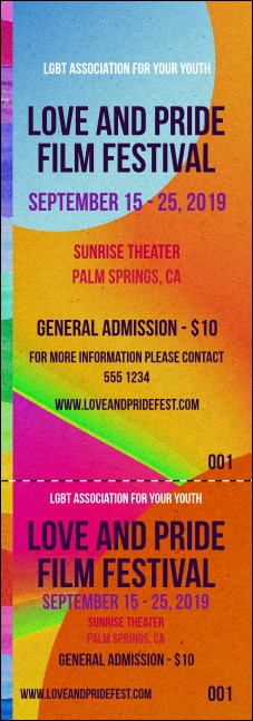 LGBT Film Festival Event Ticket Product Front