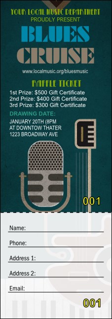 Blues Raffle Ticket Product Front