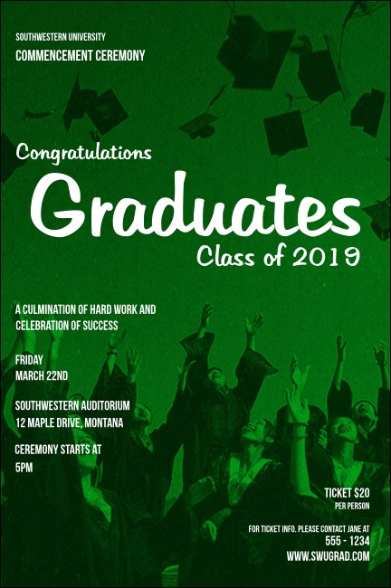 Graduation - Green Poster