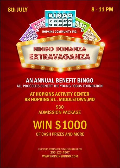 Bingo Bonanza Extravaganza Club Flyer Product Front