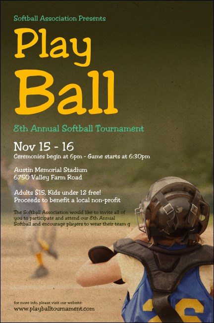 Youth Softball Poster
