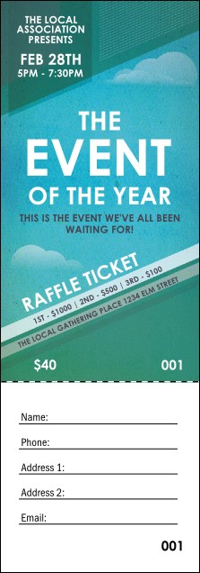 All Purpose Clouds Raffle Ticket
