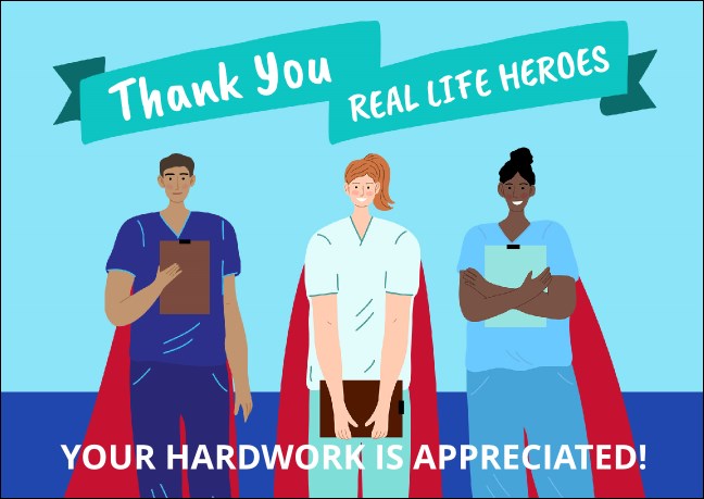 Thank You Heroes Postcard Mailer Product Front