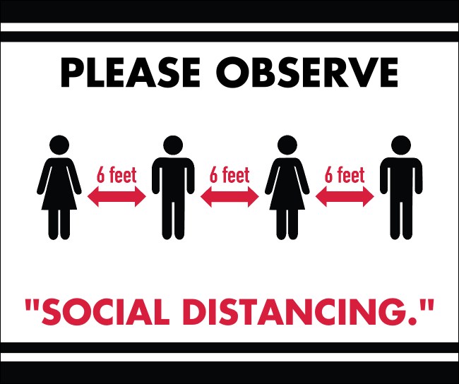 Social distancing Poster