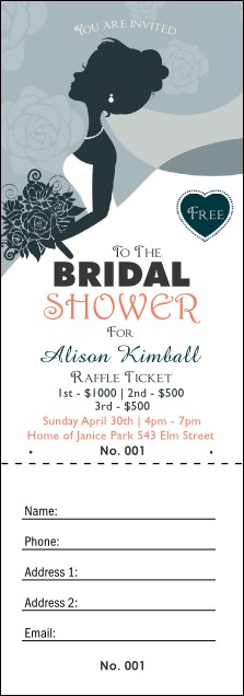 Bridal Raffle Ticket Product Front
