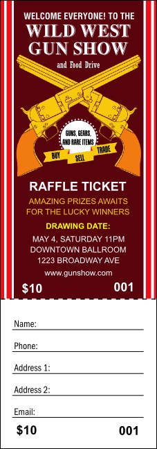 gun show raffle ticket