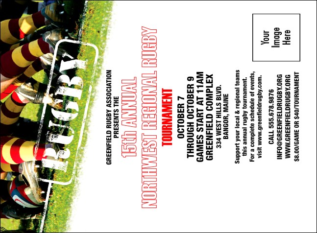 Rugby Invitation Logo Product Front