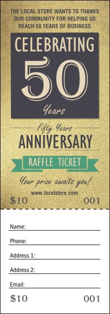 50th Anniversary Raffle Ticket