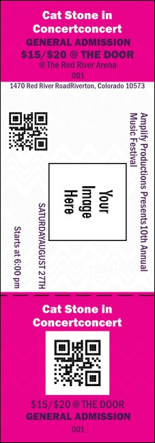 Big Logo Magenta QR Event Ticket