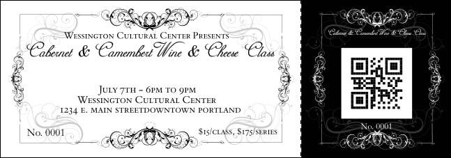 Black Tie Gala QR Event Ticket