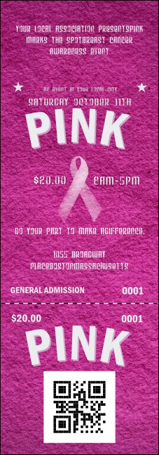 Breast Cancer QR Event Ticket