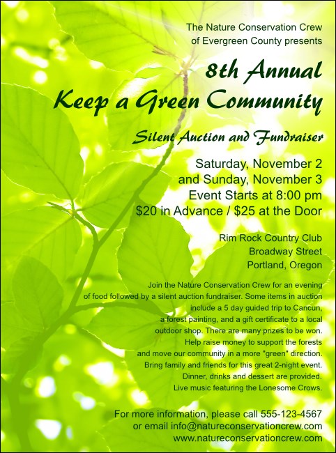 Nature Series - Green Leaves Flyer